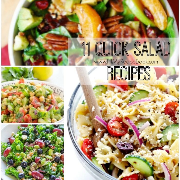 11 Quick Salad Recipes - Fill My Recipe Book
