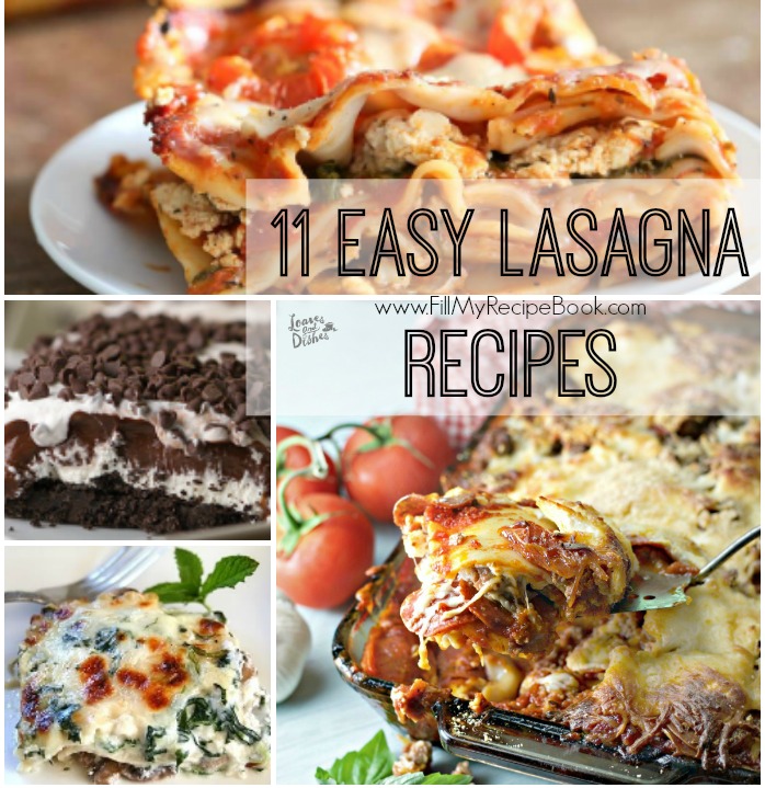 11 Easy Lasagna Recipes - Fill My Recipe Book