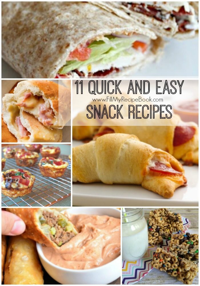 11 Quick and Easy Snack Recipes - Fill My Recipe Book
