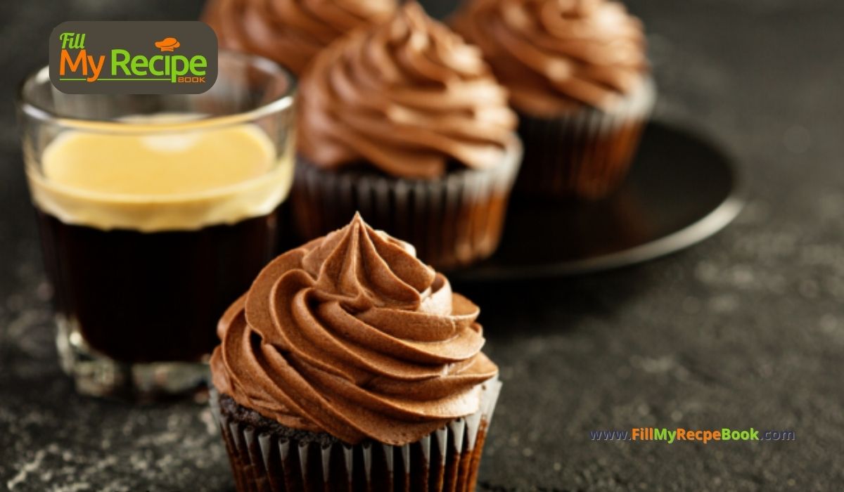 Chocolate Espresso Cupcakes Recipe. Bake these amazing tasty expresso filled chocolate cupcakes with expresso buttercream icing for snacks.