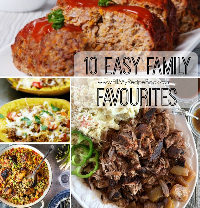 10 Easy Family Favourites Recipes - Fill My Recipe Book
