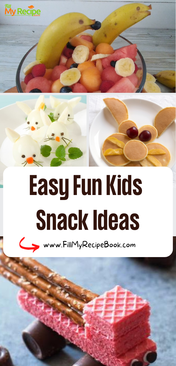 Easy Fun Kids Snack Ideas. Simple DIY fruit or vegetable arrangements for fussy kids they would love to eat.