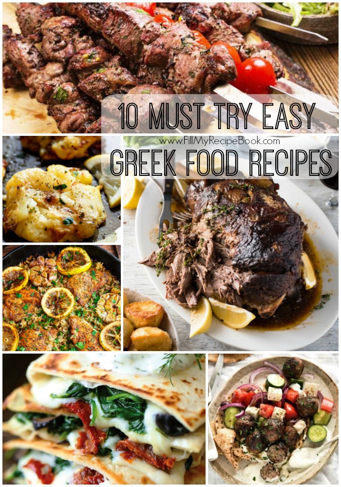 10 Must Try Easy Greek Food Recipes - Fill My Recipe Book