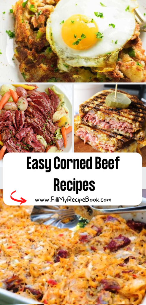 Easy Corned Beef Recipes to create for meals. Whether they are a casserole or sandwich and even breakfast as well as snacks. So tasty.