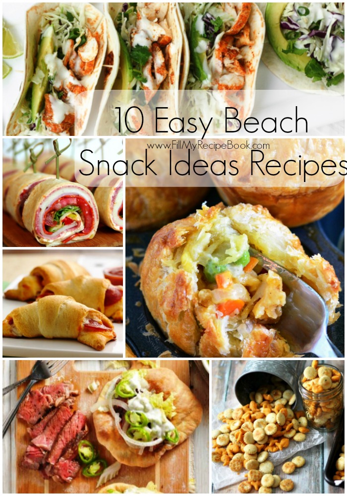 10 Easy Beach Snack Ideas Recipes FB - Fill My Recipe Book