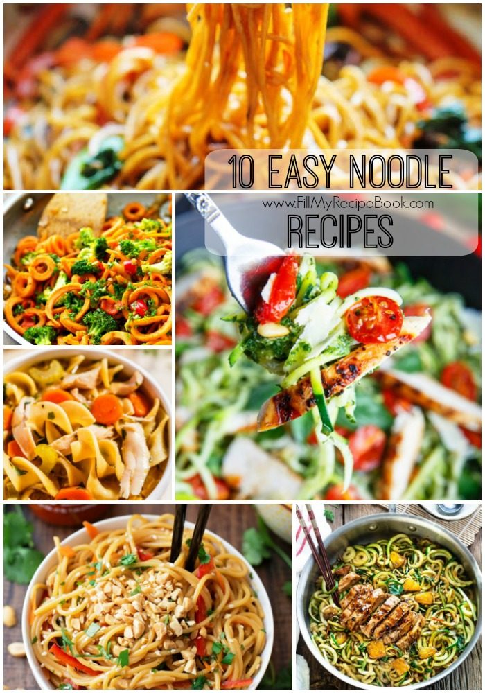 10 Easy Noodle Recipes - Fill My Recipe Book