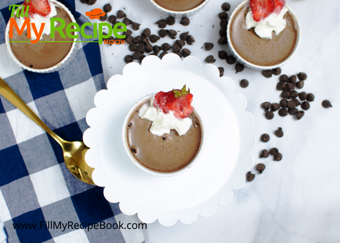 Instant Pot Chocolate Mousse Recipe. A chocolate mousse dessert in filled ramekins and cooked in an instant pot, microwaved the mix first.