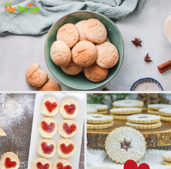 15 Valentine Cookie Recipes ideas to create. Easy homemade decorated with icing biscuits to bake, kolaczki, sugar cookies and cherry pie cups.