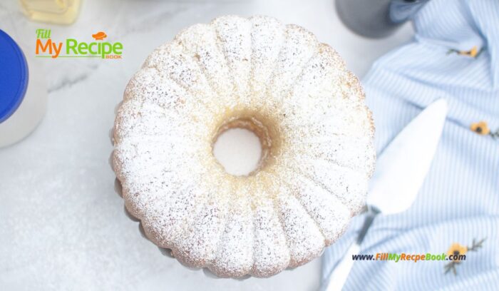 Homemade Twinkie Bundt Cake recipe. An easy fluffy cake with vanilla marshmallow cream filling for a dessert or snack for tea time.