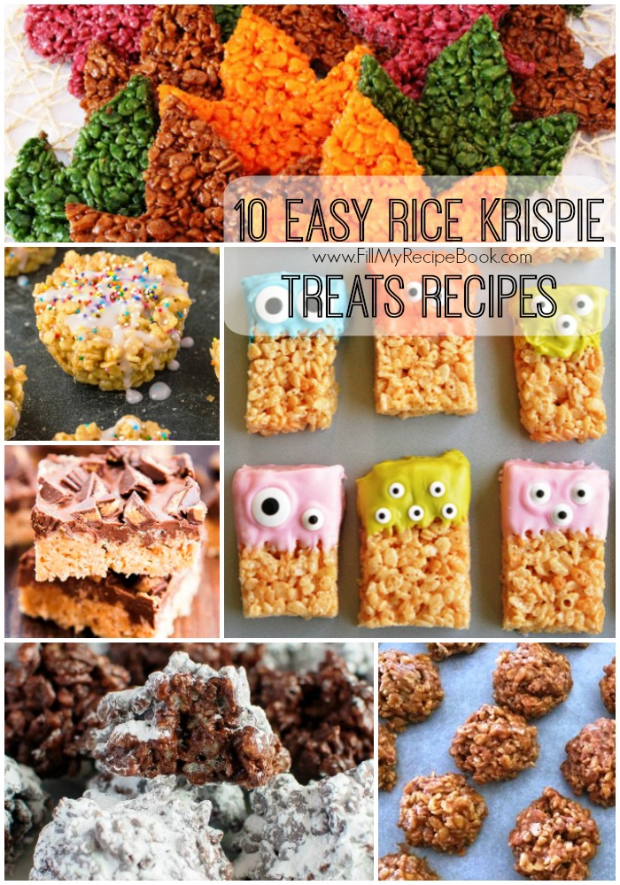 10 Easy Rice Krispie Treats Recipes - Fill My Recipe Book