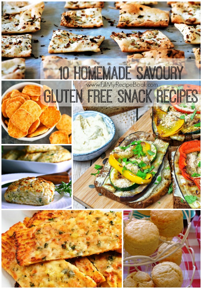 10 Homemade Savoury Gluten Free Snack Recipes - Fill My Recipe Book