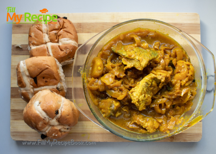 The Best Pickled Curry Fish recipe for Easter tradition. An easy South African dish cooked with fresh ocean fish, eaten cold with a sauce.