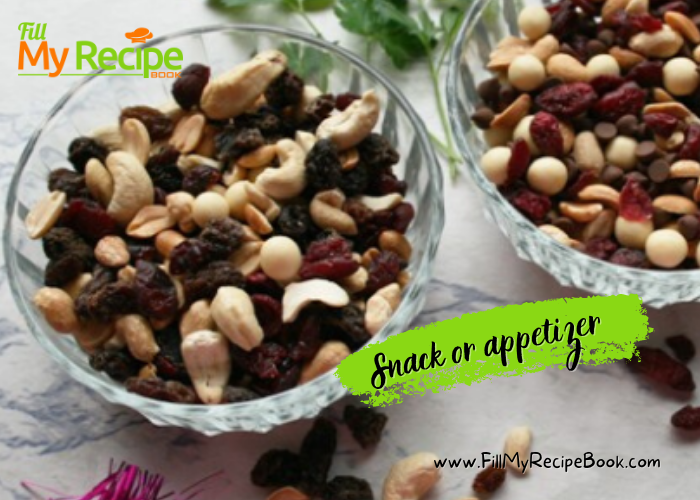 Two Easy Holiday Snacks mix recipe ideas. Quick and simple idea for healthy Christmas holidays savory or sweet appetizers for family.