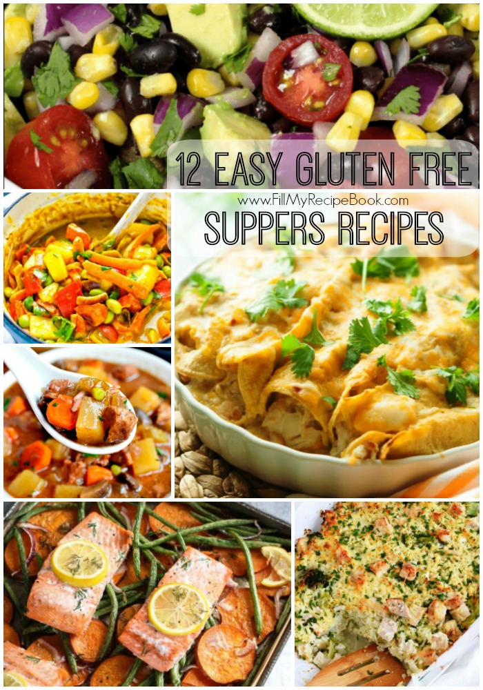 12 Easy Gluten Free Suppers Recipes FB - Fill My Recipe Book
