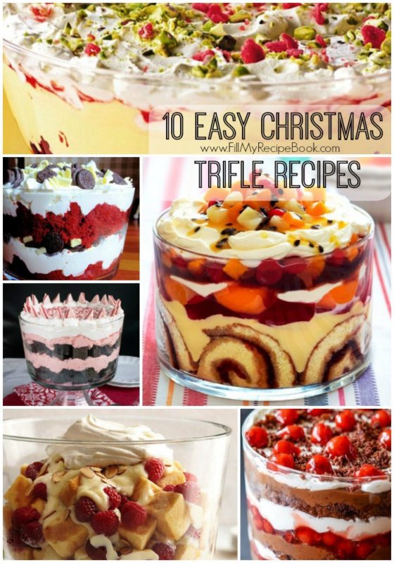 10 Easy Christmas Trifle Recipes - Fill My Recipe Book