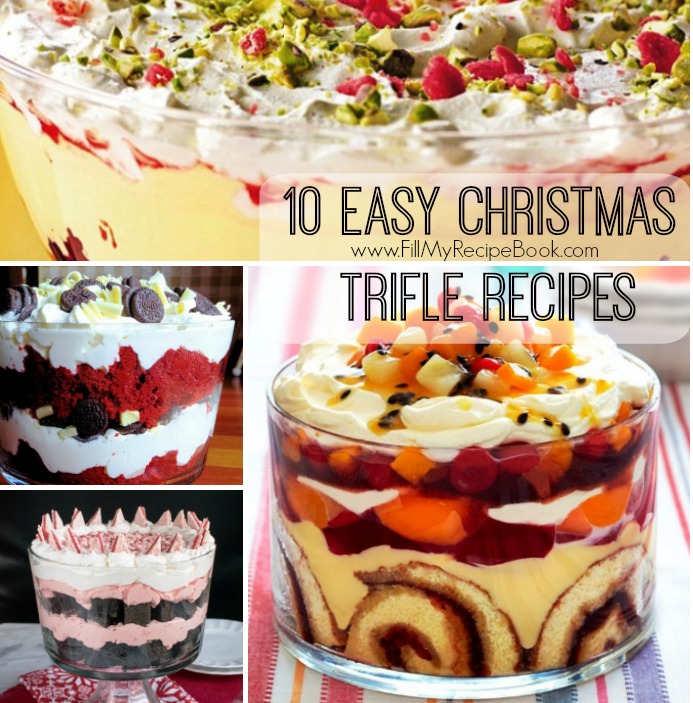 10 Easy Christmas Trifle Recipes - Fill My Recipe Book