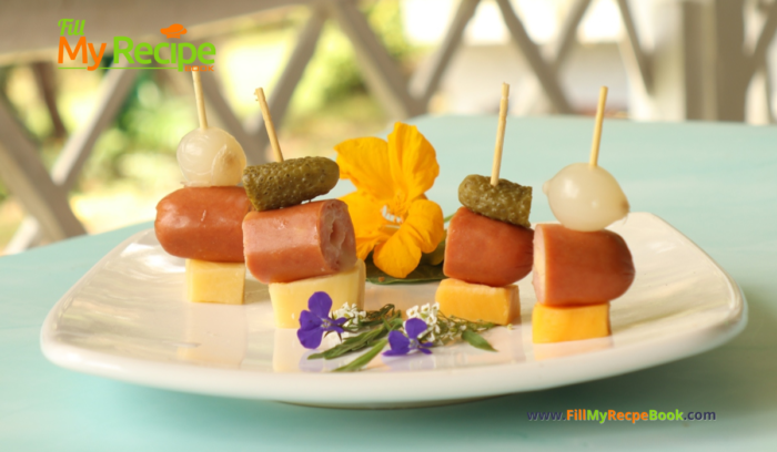 Easy Toothpick Vienna Cheese Appetizer recipe ideas for a no bake get togethers or party and family. A bite size cold finger food for snacks.