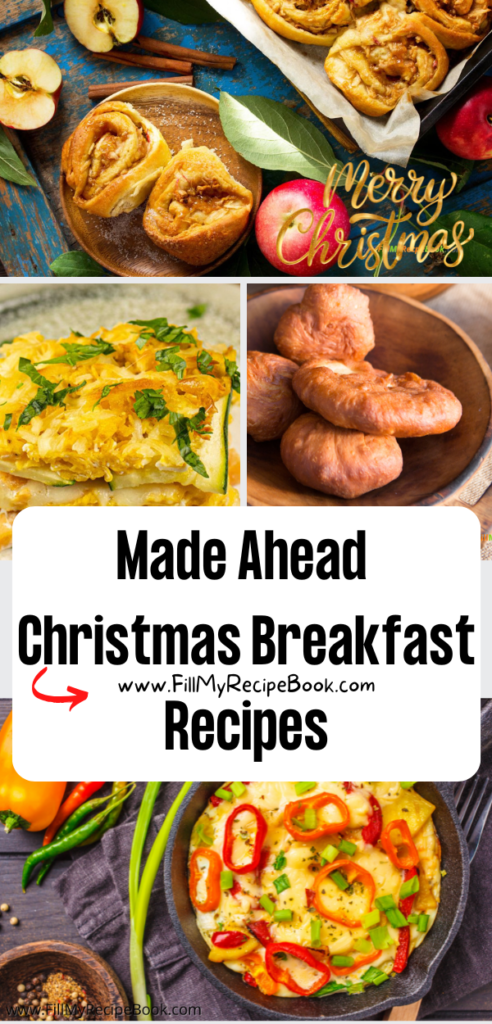 Made Ahead Christmas Breakfast Recipes. Tasty casseroles, quiches, cinnamon rolls, and muffins prepped ahead, baked in the morning for family. 