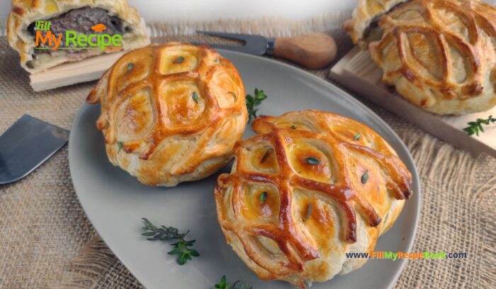 Tasty Grilled Beef Wellington Burger Recipe Idea for ground beef patties. Puff pastry wellington for a lunch or dinner with salad.