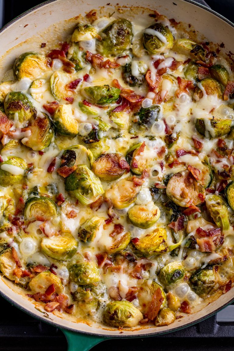 cheesy brussel sprout casserole - Fill My Recipe Book