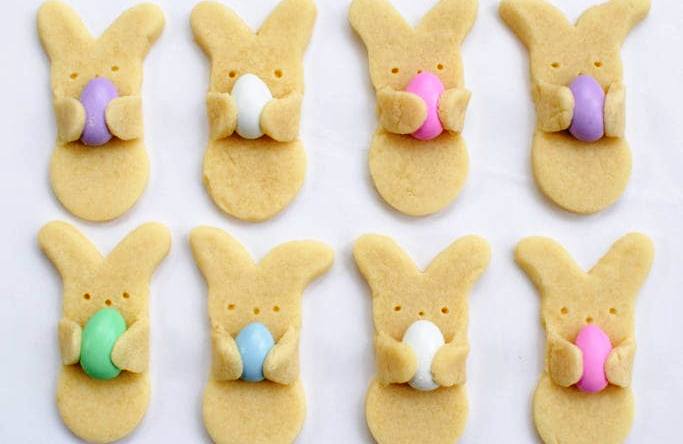 easter-bunny-cookies-with-jordan-almonds - Fill My Recipe Book