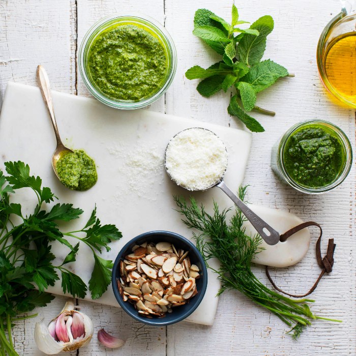 herb-pesto-ingredients - Fill My Recipe Book