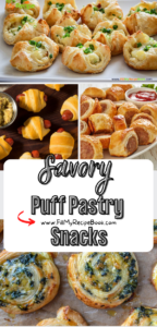 Savory Puff Pastry Snacks Recipes ideas. Easy baked appetizer, mini treats with fillings, kids and family will love for parties, get togethers