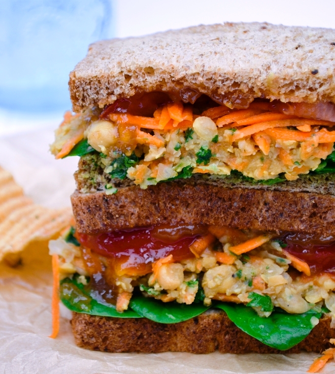 Spiced vegan chickpea and Carrot Sandwich Filler - Fill My Recipe Book
