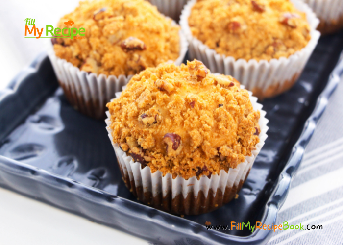 Amazing Pecan Crumb Muffins to bake. Makes at least 2 muffin trays, as well as crumbed pecan nuts sprinkled on top of the muffin.