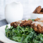 Lentil Cakes with Garlic Sauce recipe. A simple, crispy vegan dish featuring quinoa, soy sauce, and a dairy-free sauce, packed with flavor.