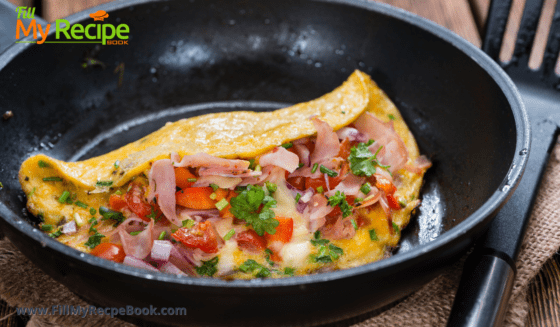 Cheese And Bacon Omelet Recipe - Fill My Recipe Book