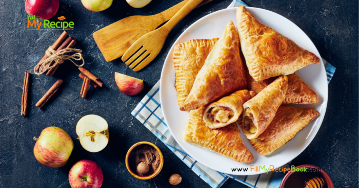 Puff Pastry Apple Turnovers recipe idea made from scratch for a dessert. So easy with store bought pastry, fresh apples filling, an oven bake.