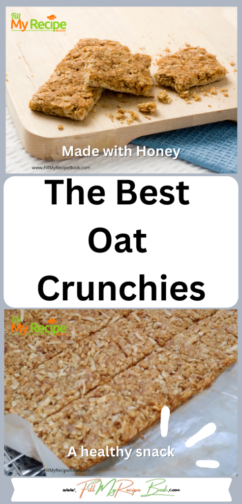 Bake The Best Oat Crunchies recipe idea with coconut and honey. Easy and healthy oatmeal or South African jungle oats chewy family snacks.