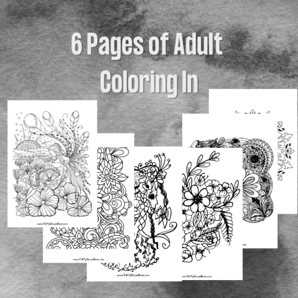 The sixth Adult Coloring Pages - Fill My Recipe Book