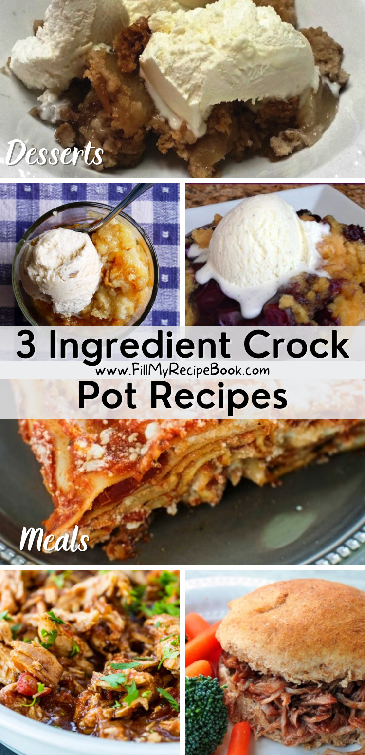 3 Ingredient Crock Pot Recipes Fill My Recipe Book 