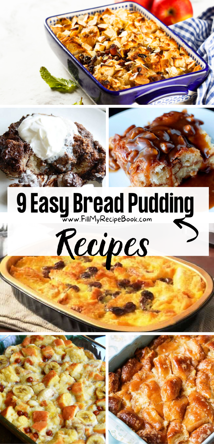 9 Easy Bread Pudding Recipes - Fill My Recipe Book