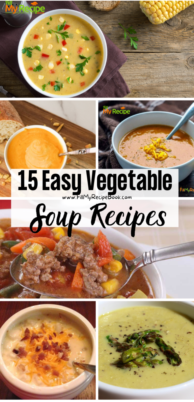 15 Easy Vegetable Soup Recipes - Fill My Recipe Book