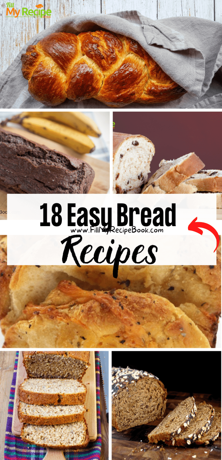 18 Easy Bread Recipes - Fill My Recipe Book