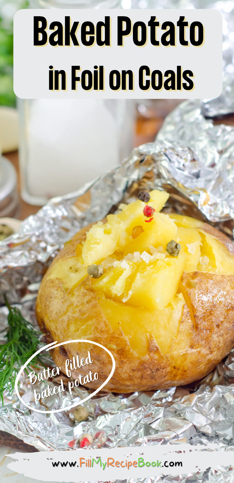 Baked Potato in Foil on Coals - Fill My Recipe Book