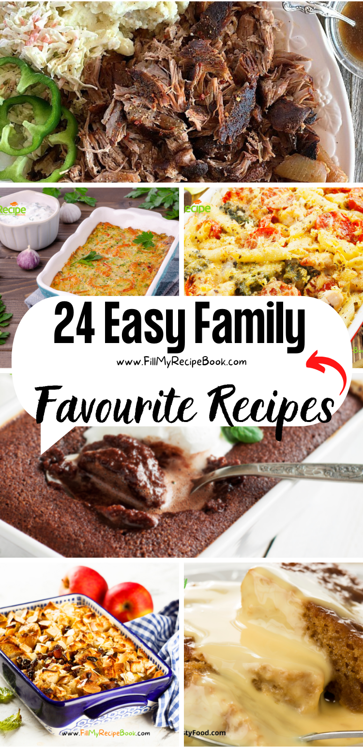24 Easy Family Favourite Recipes - Fill My Recipe Book