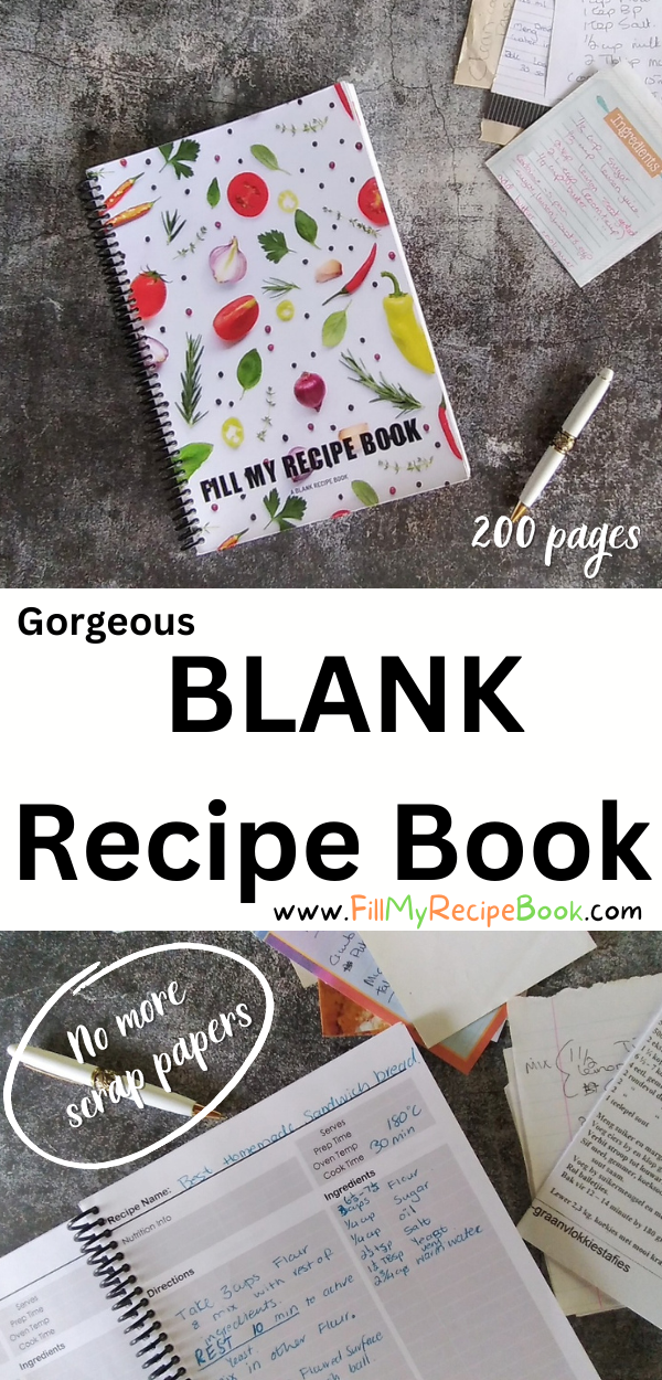Fill My Recipe Book: a blank recipe book for your recipes