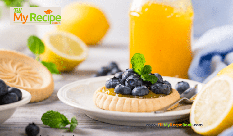 Lemon Curd And Blueberry Tartlets - Fill My Recipe Book