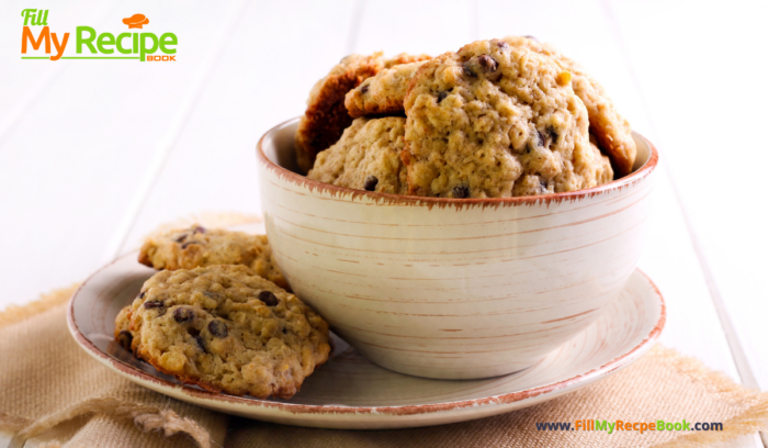 Chocolate Chip Oat Cookies recipe. A healthy biscuit that’s crispy on the outside and soft and chocolaty on the inside with a buttery taste.