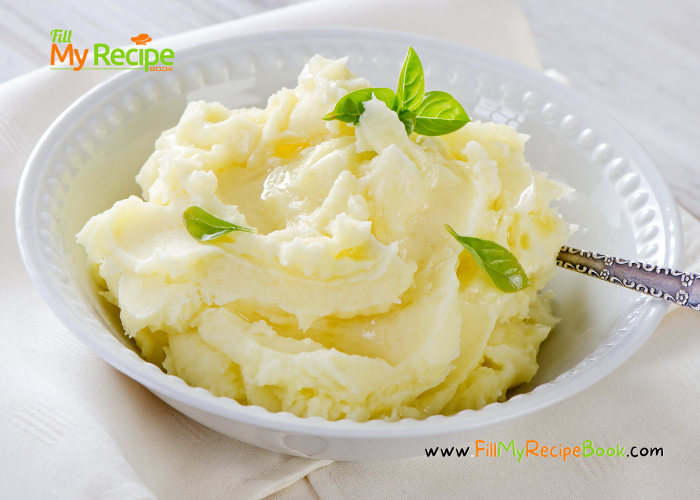 How To Make Mashed Potato recipe Grandma´s way. Easy homemade fluffy mashed potato and gravy made from scratch as a side dish with dinner.