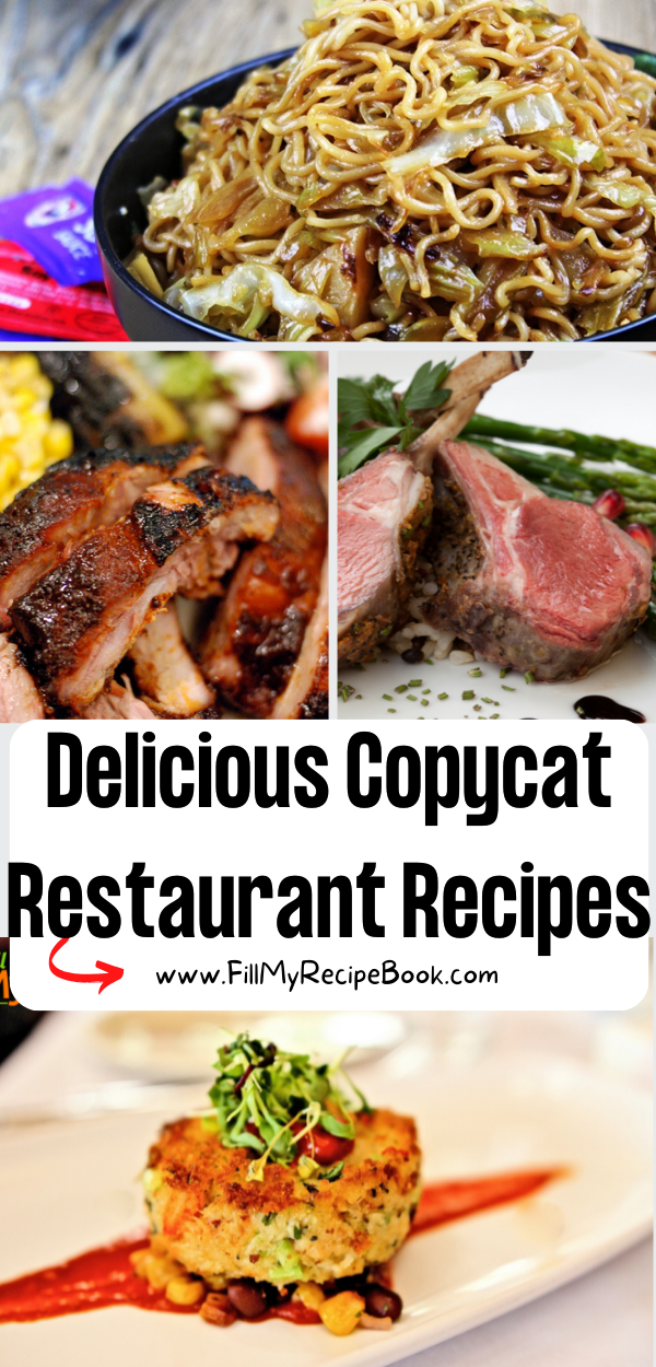 Delicious Copycat Restaurant Recipes Fill My Recipe Book   Delicious Copycat Restaurant Recipes 