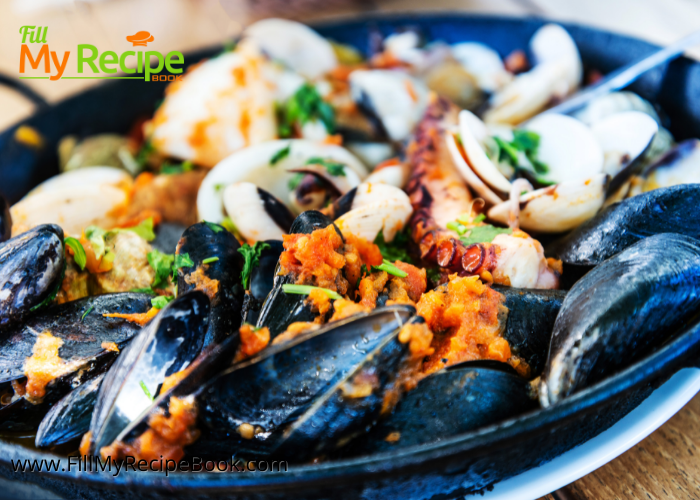 Creamy Seafood and Wine Potjie Recipe. An easy South African pot on coals by open fire   for the best family lunch or dinner meal, slow cooked.