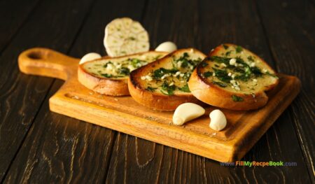 The Best Toasted Garlic Bread Slices recipe idea. Easy homemade loaf slices buttered with garlic butter mix and herbs toasted in the oven.