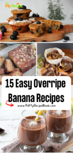 15 Easy Overripe Banana Recipes. The best simple healthy ideas to bake for dessert or breakfast pancakes, muffins, breads, smoothies and more.