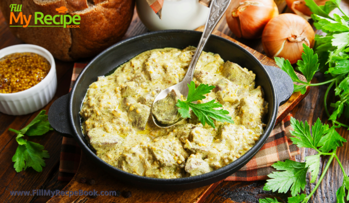 Creamy Chicken in Dijon Mustard Sauce recipe baked in the oven. The best family lunch or dinner meal to make all in one with sides.