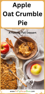 Apple Oat Crumble Pie has tender apple pieces with cinnamon and sugar topped with a crunch golden oat streusel with brown sugar.